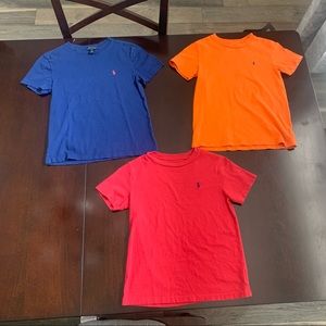 Lot of three polo Ralph Lauren boys size 7 & 8 t shirts